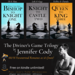 Three book covers on a black cover with a naked man from the waist up.
