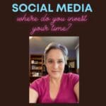 graphic with the words "social media? Where do you invest your time" and a picture of JD Blackrose
