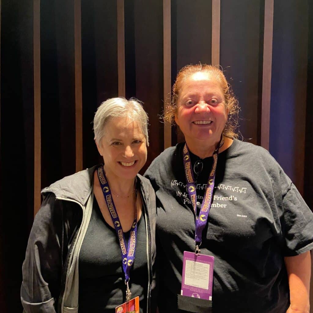 Patricia Briggs and JD Blackrose at DragonCon 2022, Westin Hotel