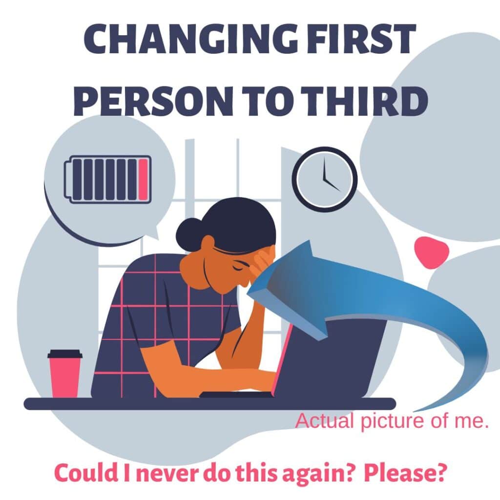 illustration of frustrated, tired woman with head in hands