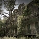 creepy dilapidated mansion